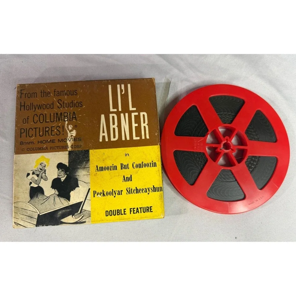 Vintage Li'l Abner 8mm Home Movie Columbia Pictures Double Feature LA2121